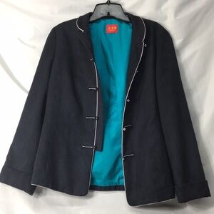 Artistic Palace Women’s Faux Suede Mandarin Collar Jacket Size L Like-NEW
